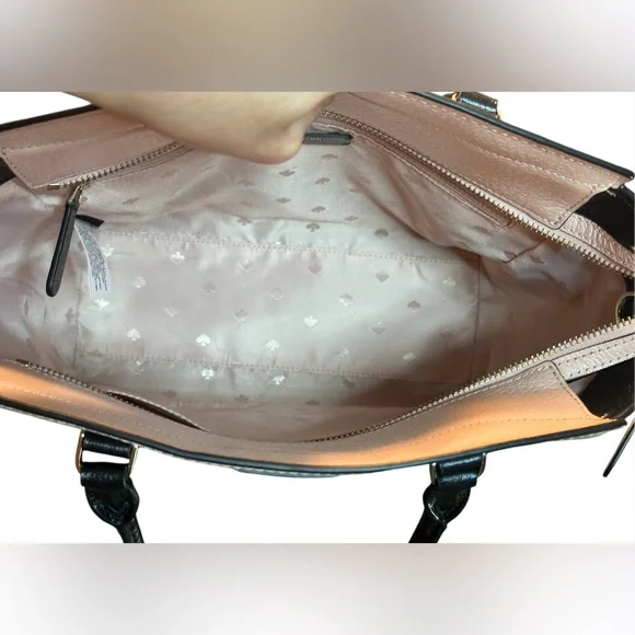 Kate Spade Soft Blush and Black Satchel - Picture 6 of 12